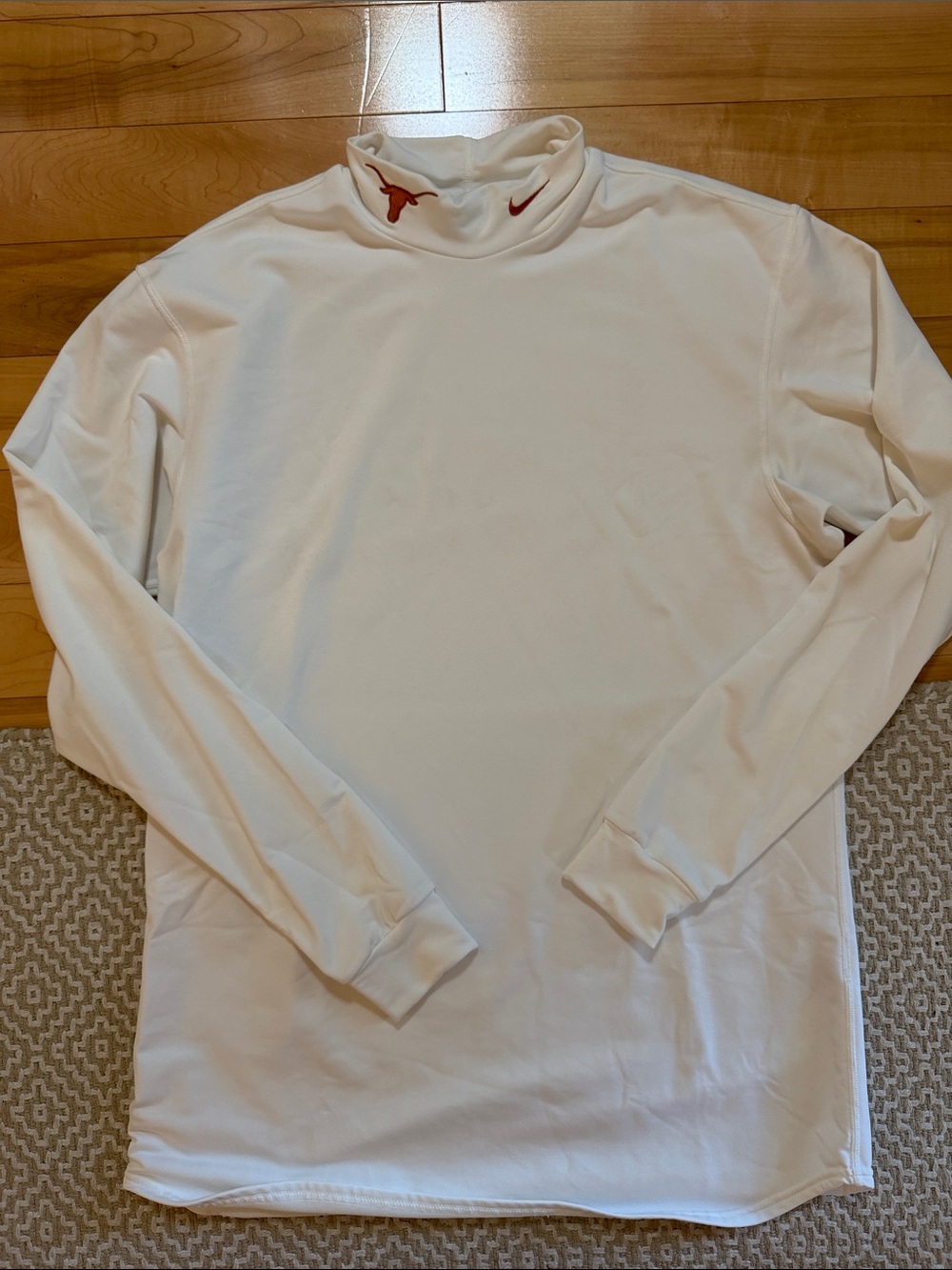 Men's Nike Texas Longhorns Mock Neck Long-Sleeve Performance Tee XL White